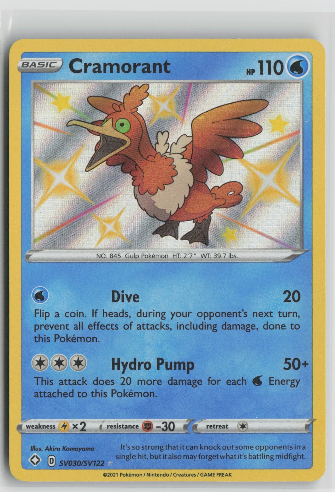 Cramorant Shiny Holo Rare SHFSV SV030/SV122 NM