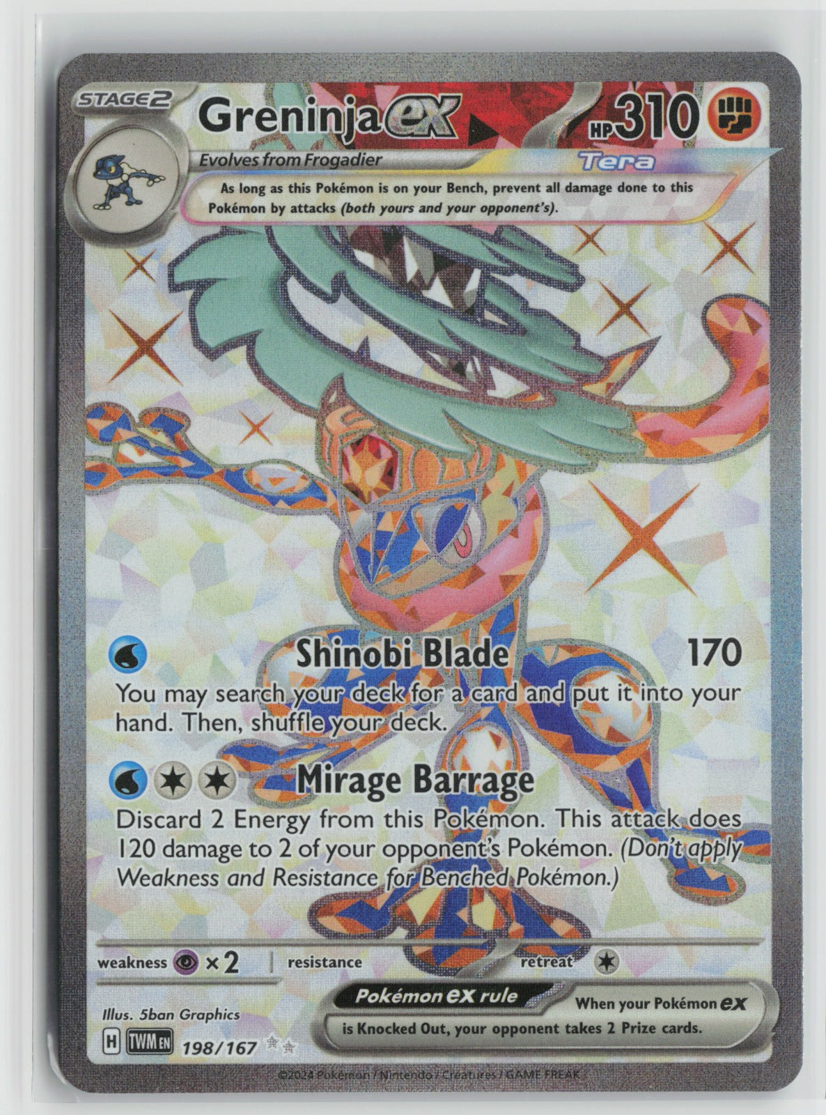 Greninja ex - Ultra Rare Holo TWM 198/167 NM