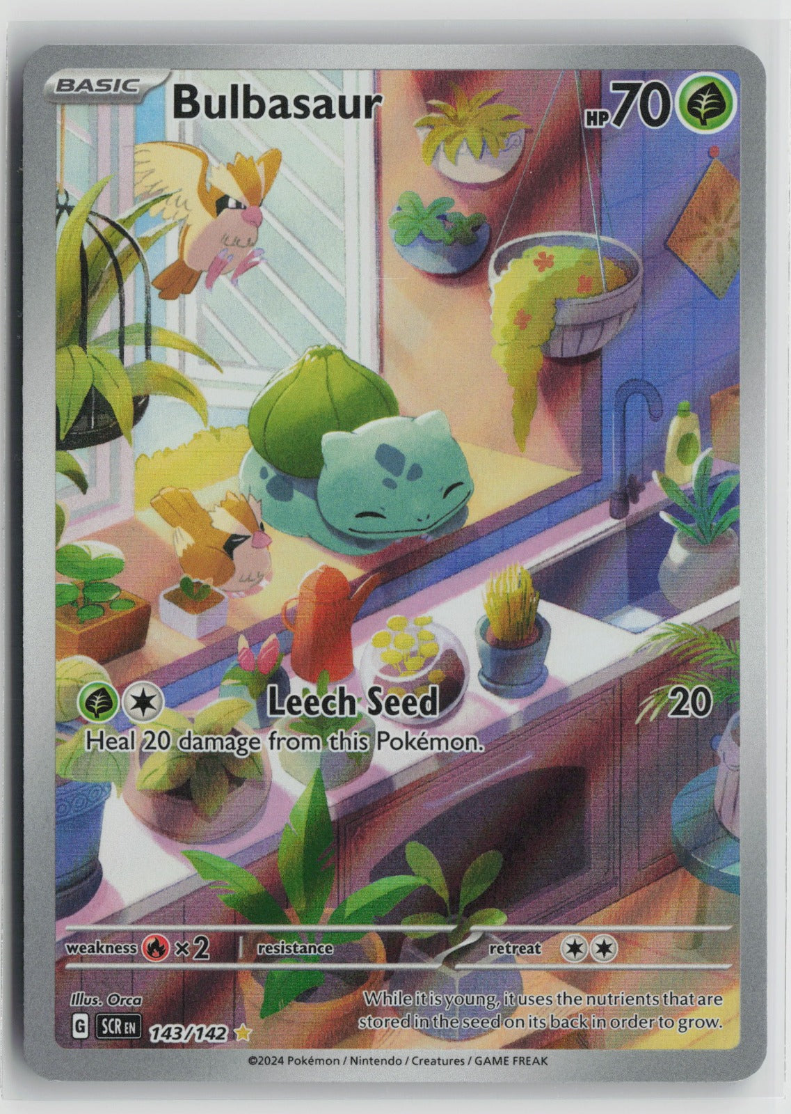 Bulbasaur Illustration Rare Holo SCR 143/142 NM