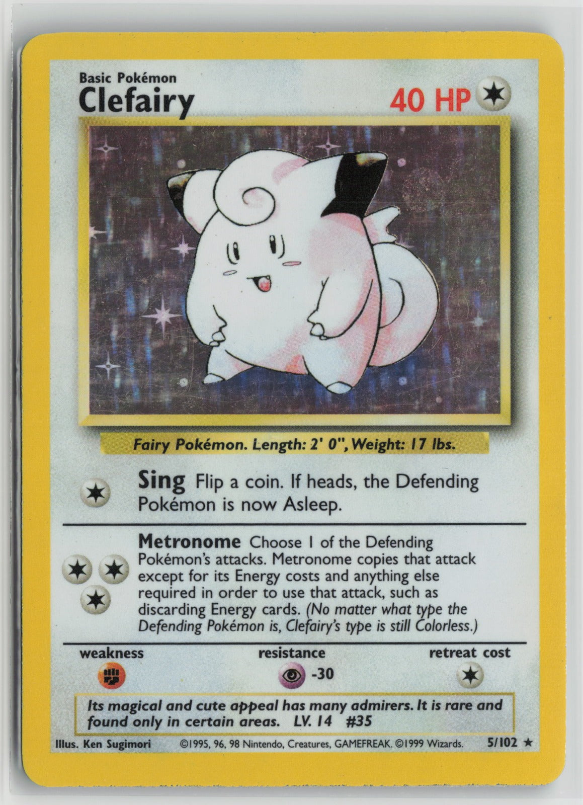 Clefairy Holo Rare BS 005/102 MP
