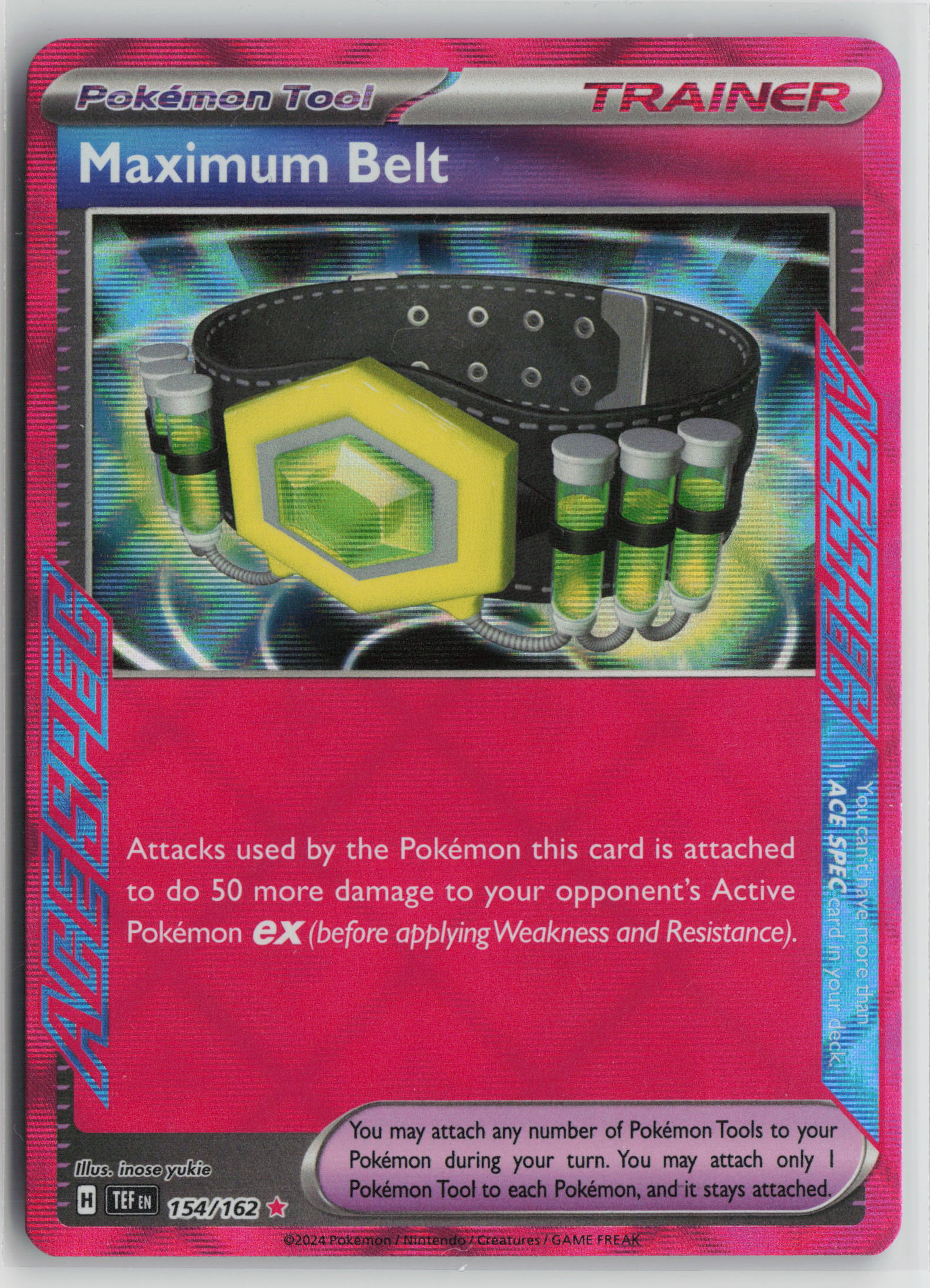 Maximum Belt ACE SPEC Rare SV05: Temporal Forces 154/162 NM
