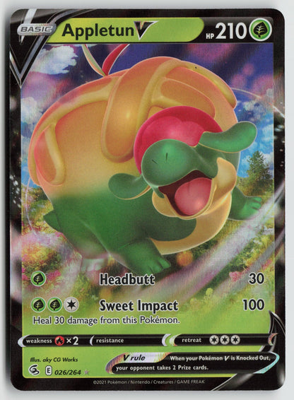 Appletun V Ultra Rare Holo SWSH08 026/264 NM
