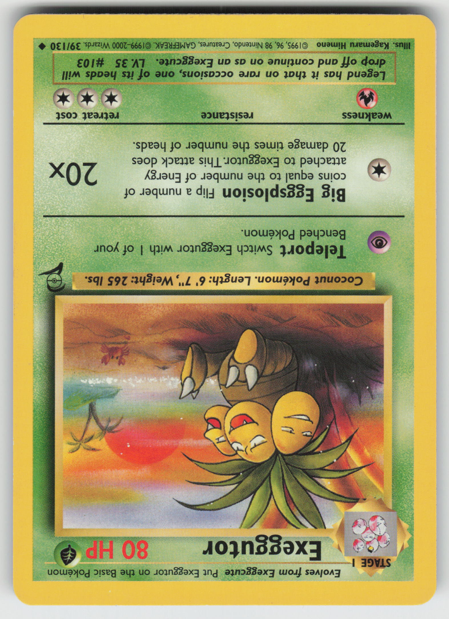 Exeggutor Uncommon Base Set 2 039/130 LP