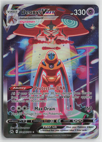 Deoxys VMAX Ultra Rare Holo CRZ:GG GG45/GG70 NM