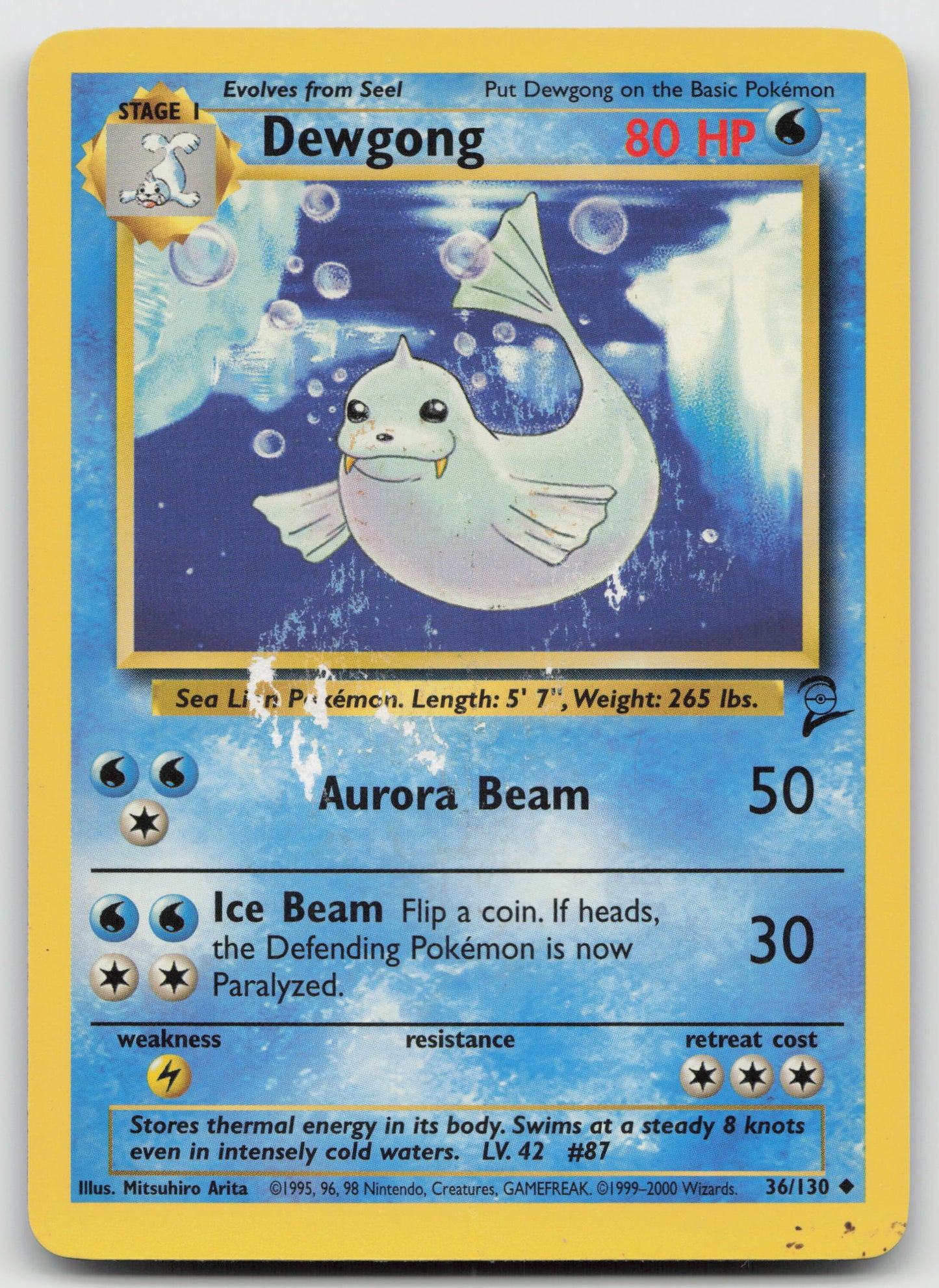 Dewgong Uncommon Base Set 2 036/130 LP
