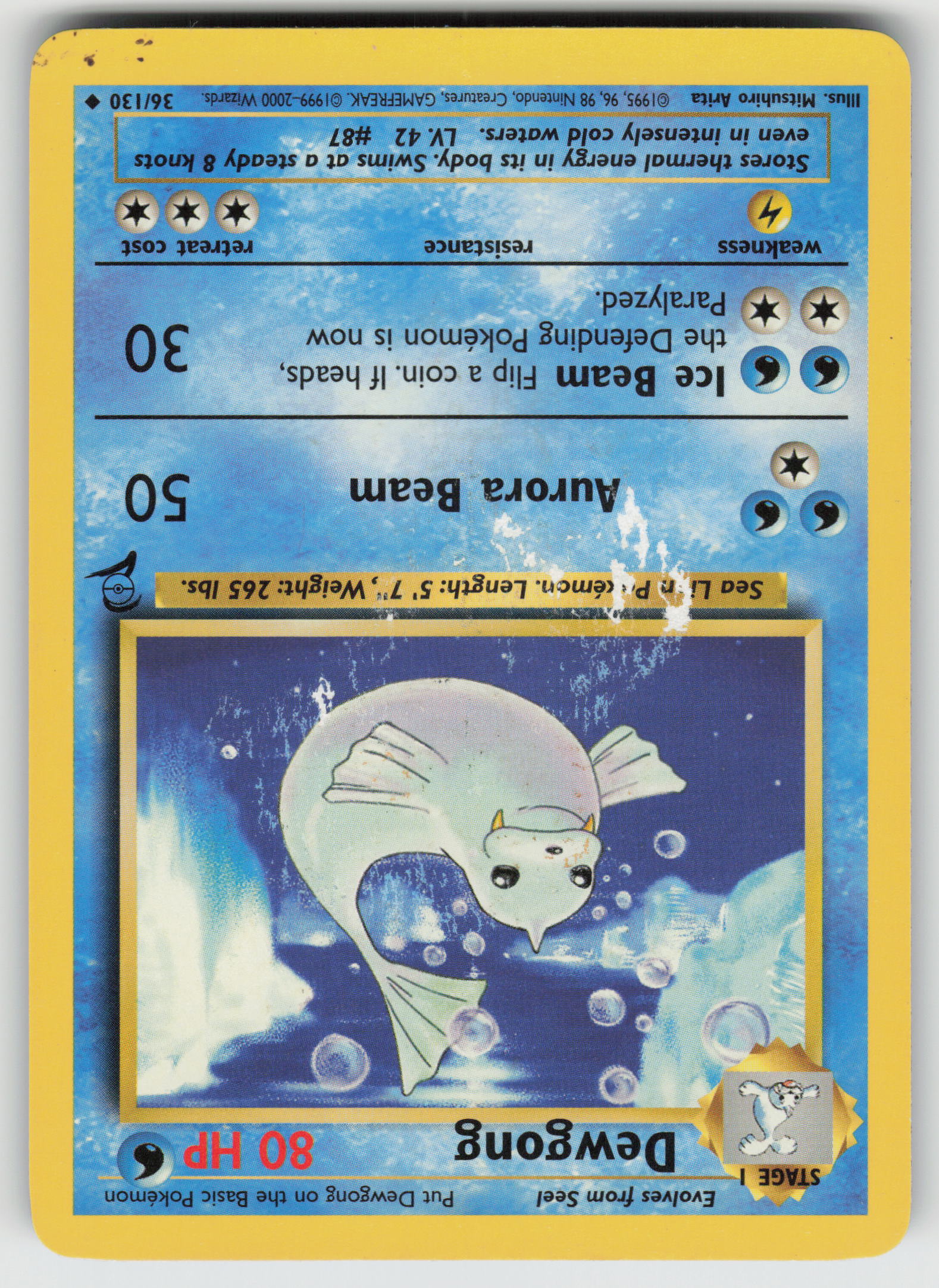 Dewgong Uncommon Base Set 2 036/130 LP