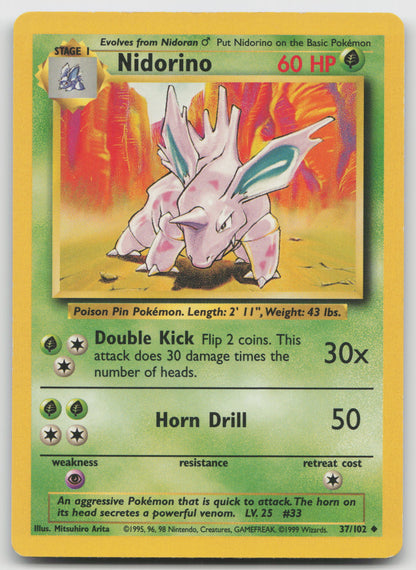 Nidorino Uncommon Normal BS 037/102 LP