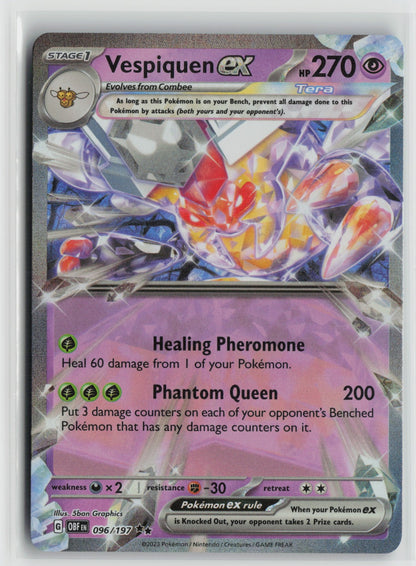 Vespiquen ex Double Rare Holo OBF 096/197 NM