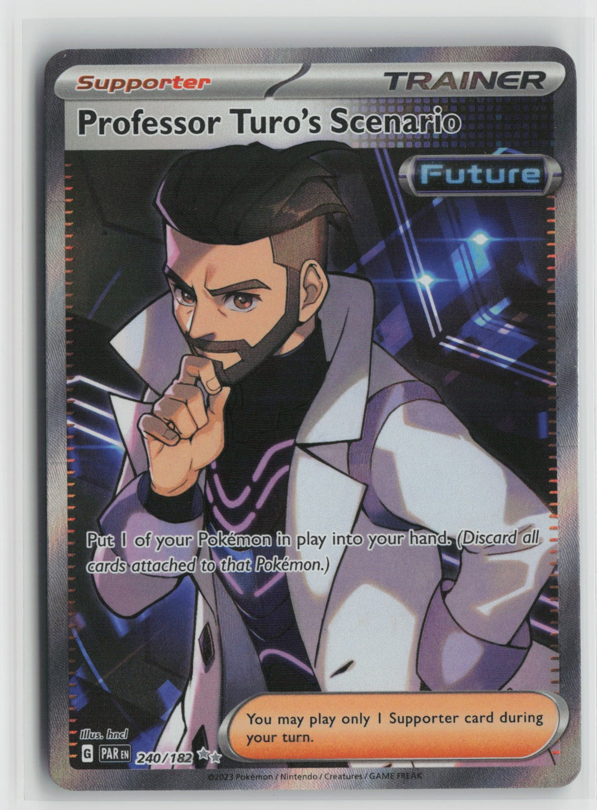Professor Turo's Scenario - Ultra Rare Holo PAR 240/182 NM
