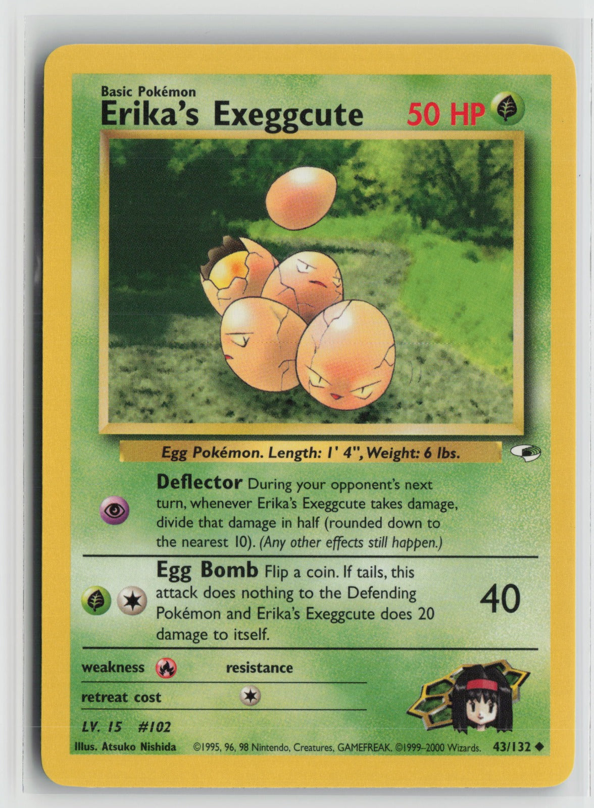 Erika's Exeggcute (43) Uncommon Unlimited G1 043/132 NM