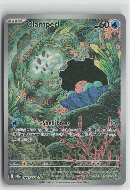 Clamperl Illustration Rare Holo DRI 195/182 NM
