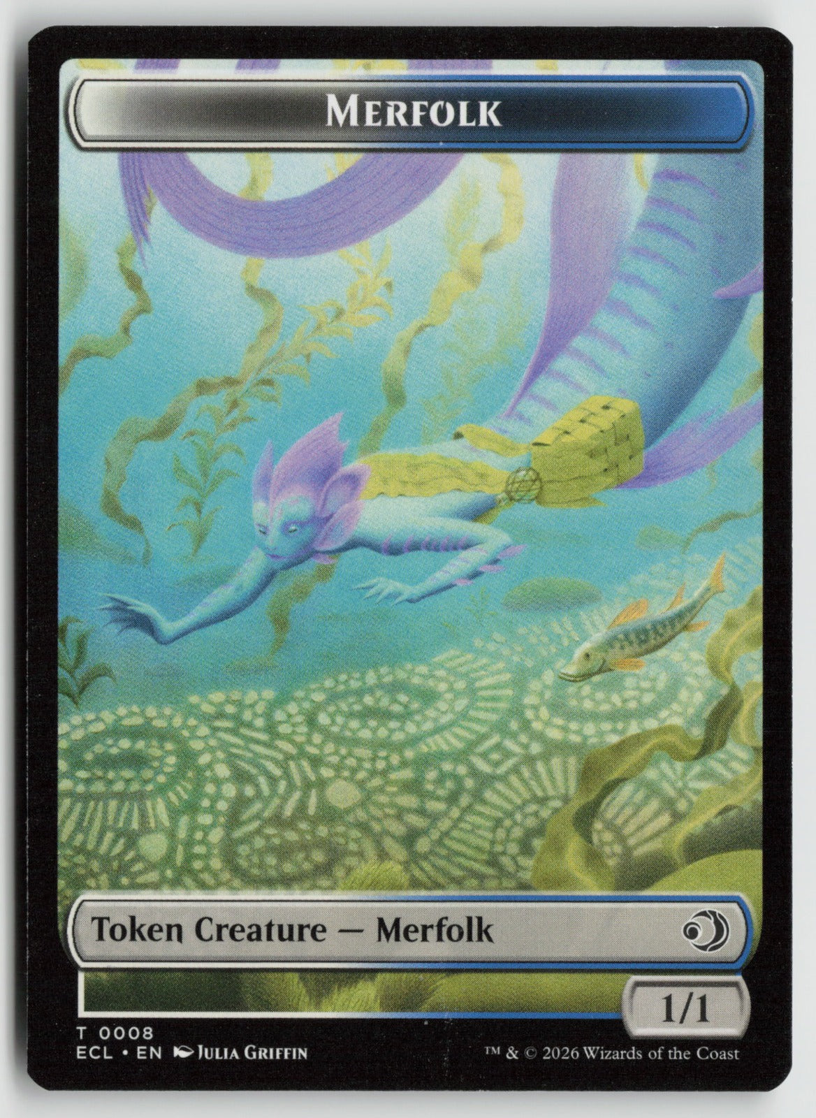 Merfolk // Worm Double-Sided Token T ECL 8 // 9 NM