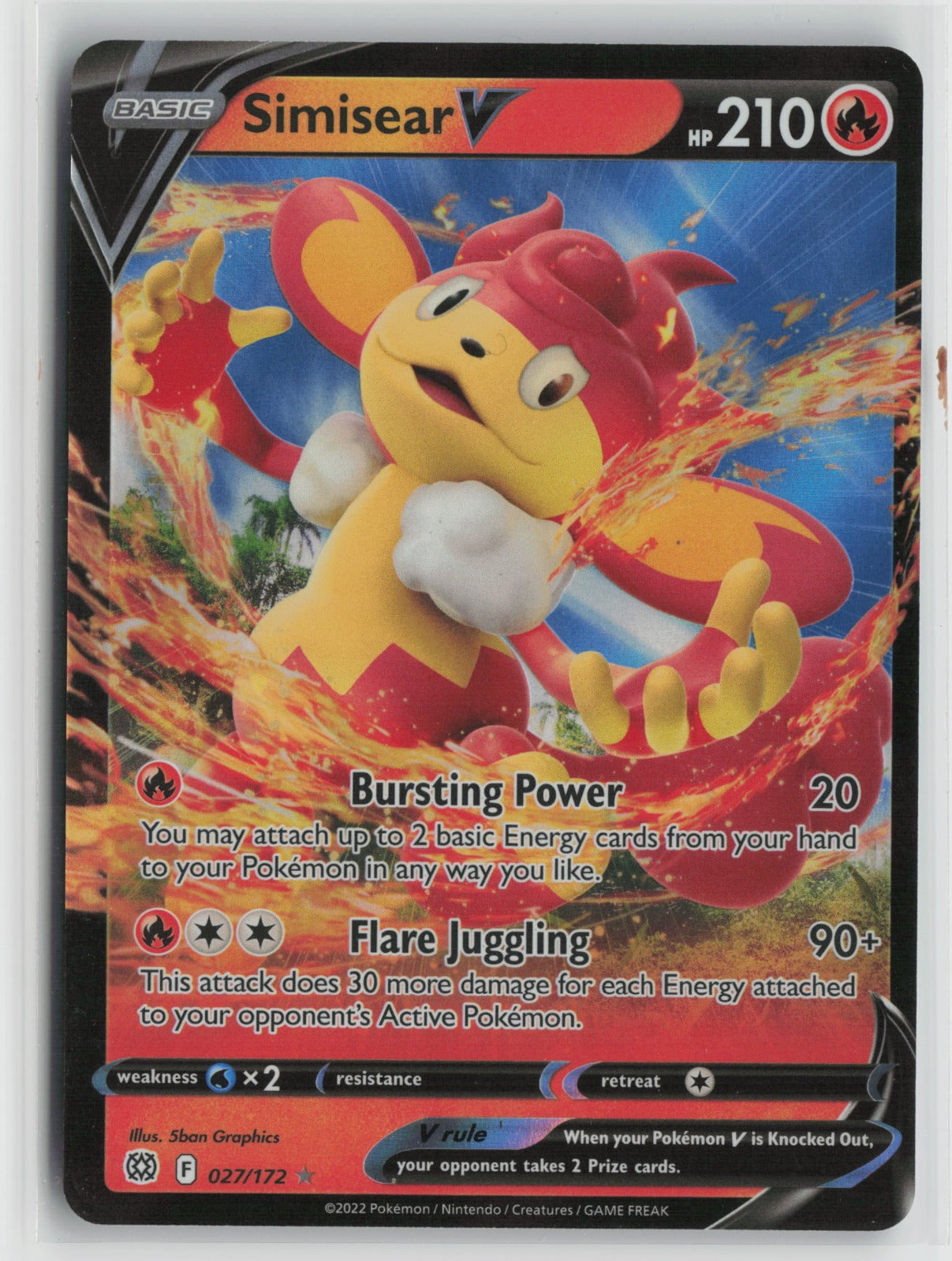 Simisear V Ultra Rare Holo SWSH09 027/172 NM