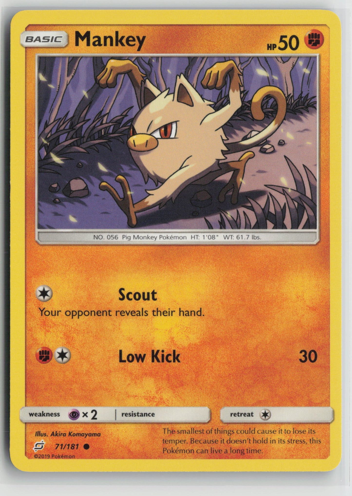 Mankey Common SM - Team Up 71/181 NM