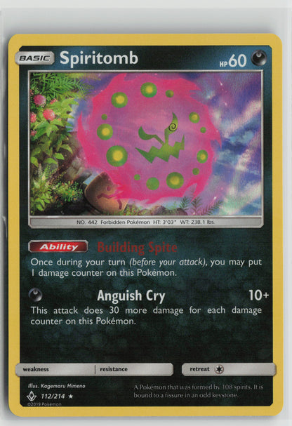 Spiritomb Holo Rare Holo SM10 112/214 NM