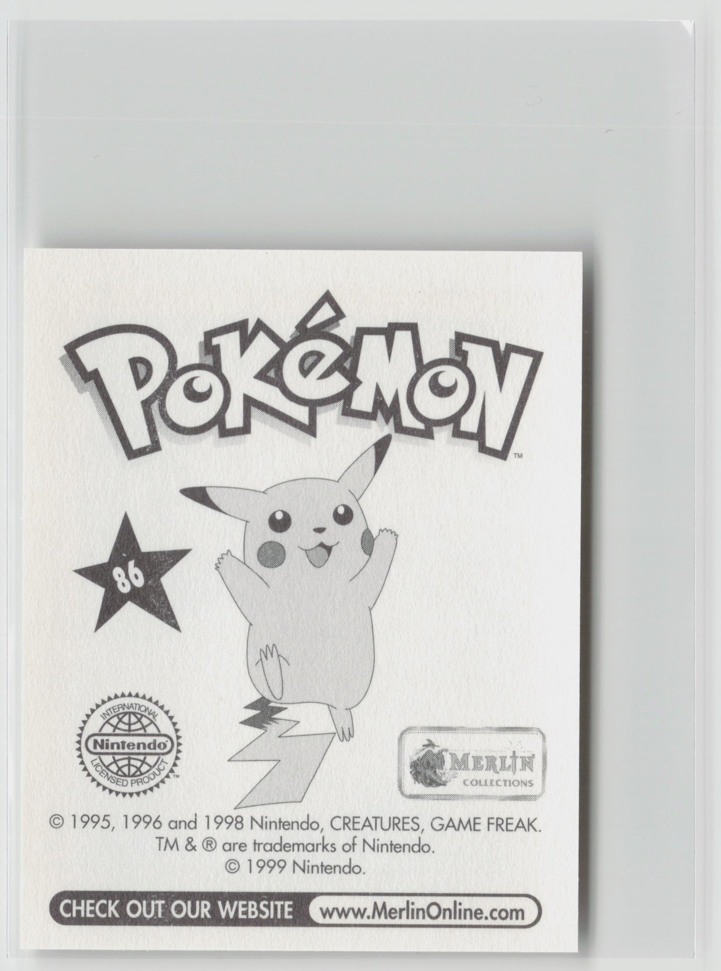 Seel - Merlin Topps Sticker 1999 #86 NM (Back)