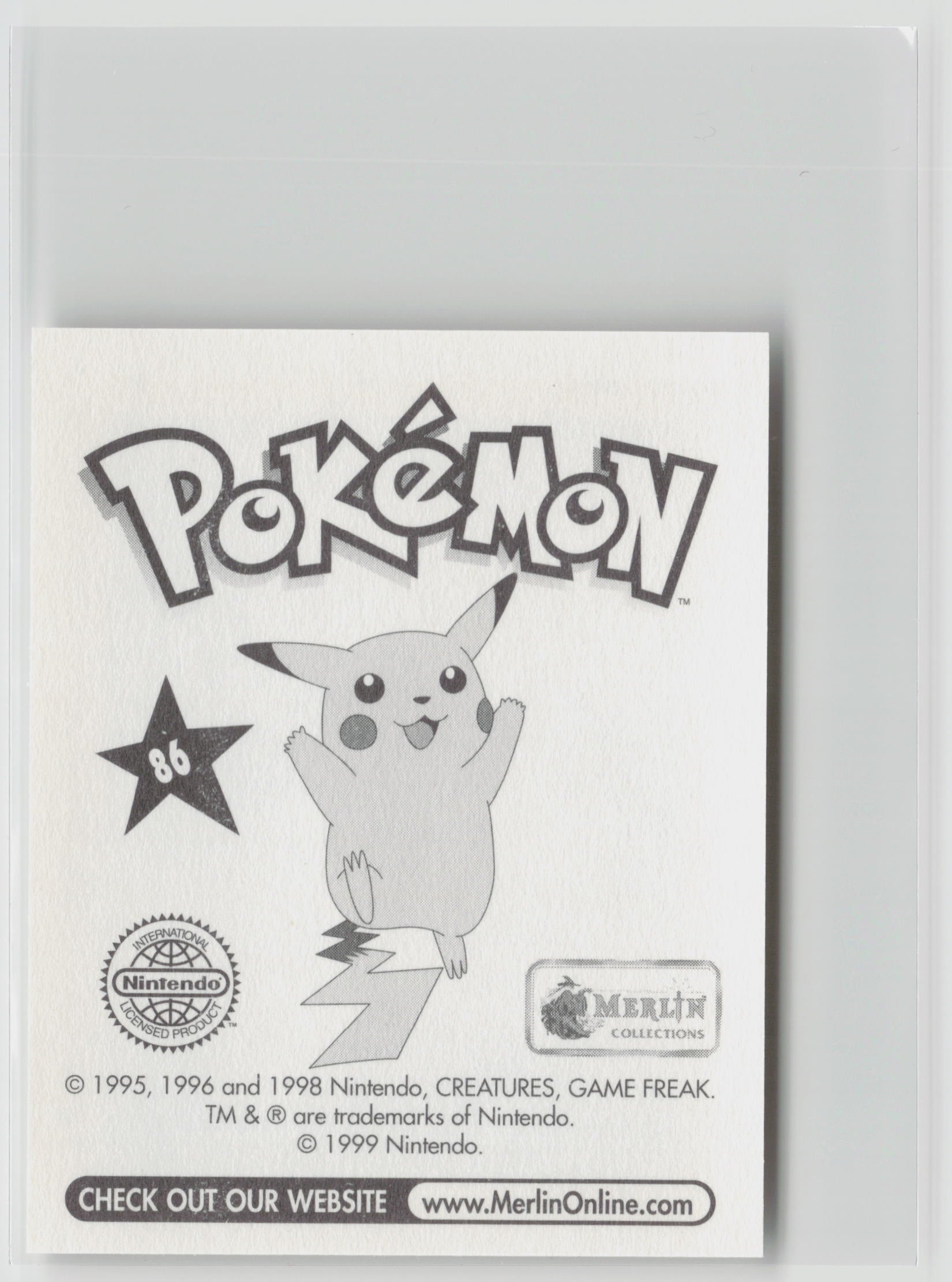 Seel - Merlin Topps Sticker 1999 #86 NM (Back)