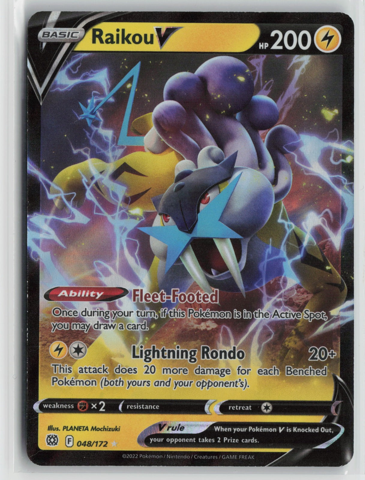 Raikou V Ultra Rare Holo SWSH09 048/172 NM