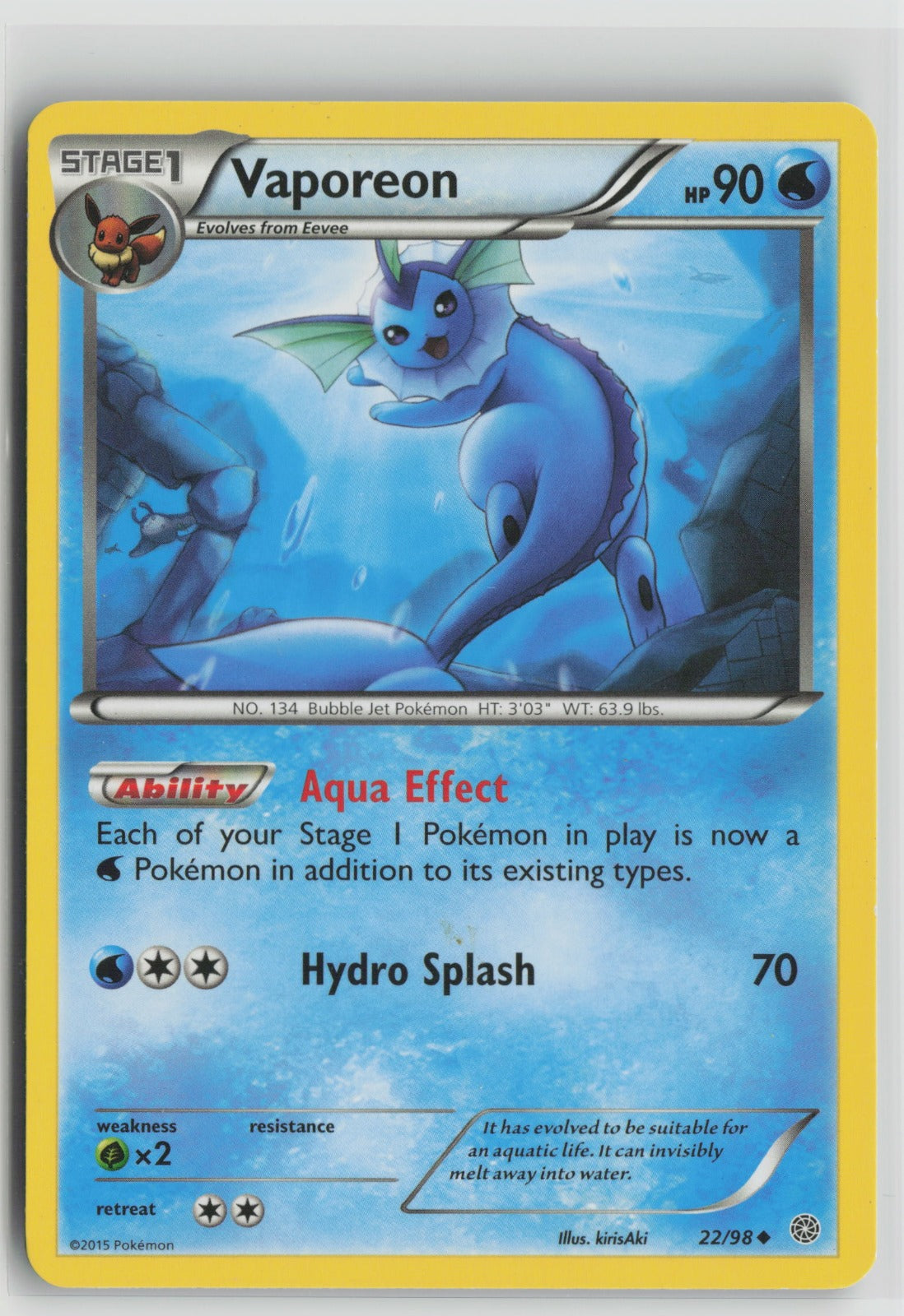 Vaporeon Uncommon AOR 22/98 LP