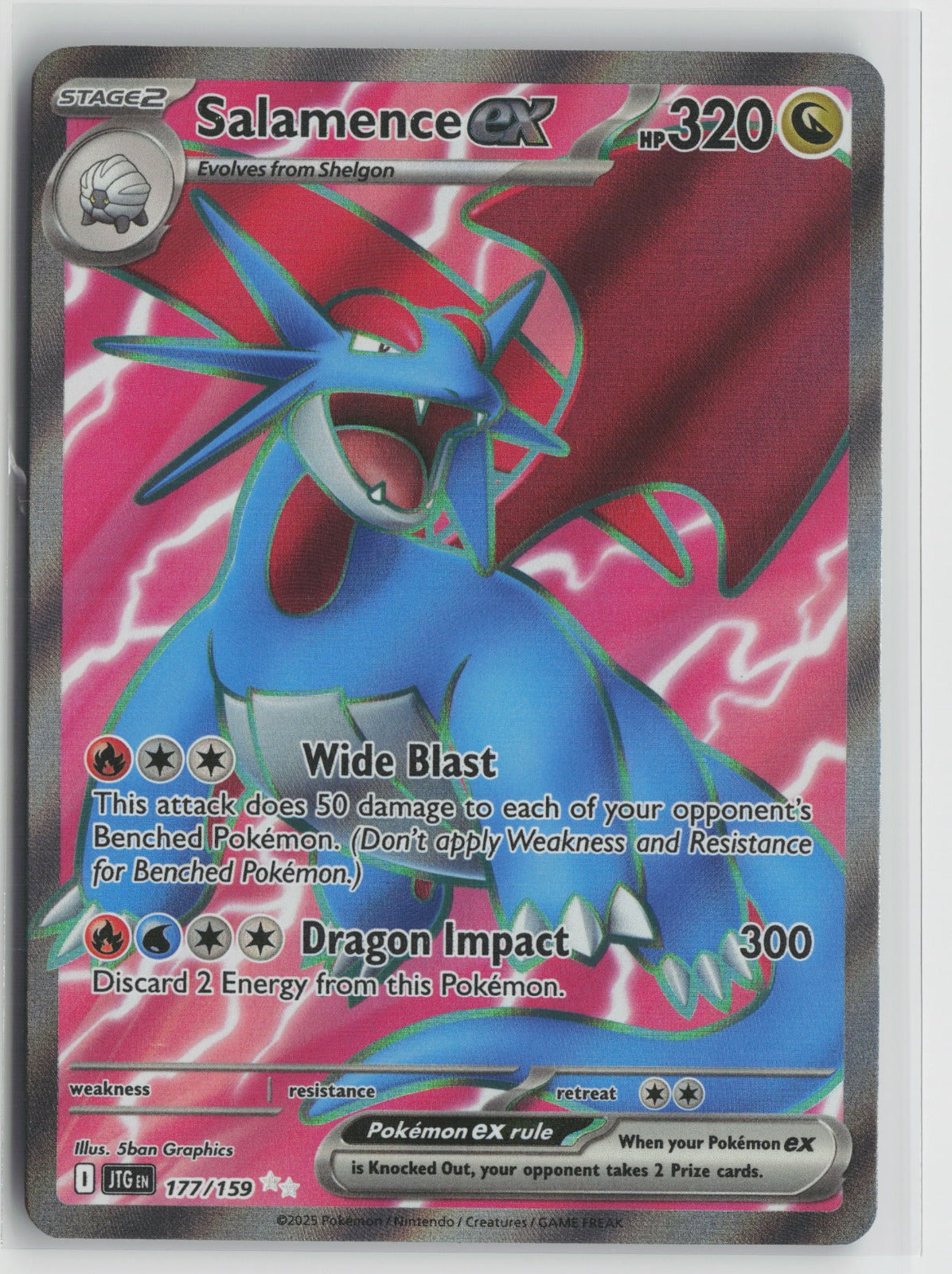 Salamence ex Ultra Rare Holo JTG 177/159 NM