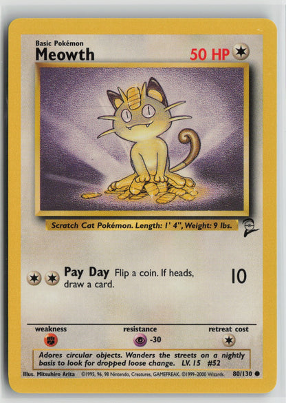Meowth Common BS2 080/130 NM