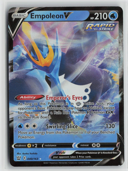 Empoleon V Ultra Rare Holo SWSH05 040/163 NM