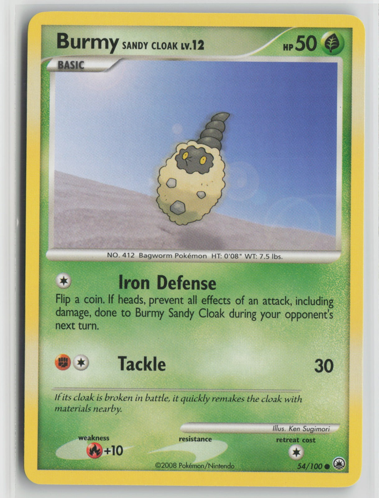 Burmy Sandy Cloak Common MD 54/100 NM