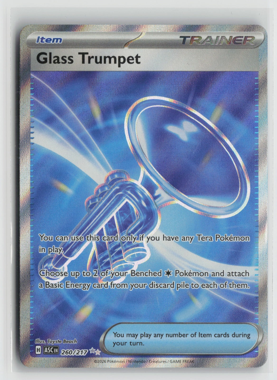 Glass Trumpet Ultra Rare Holo ASC 260/217 NM