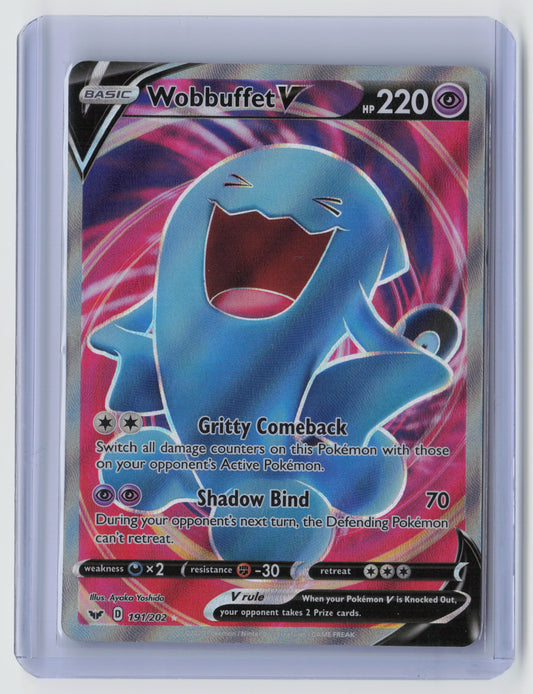 Wobbuffet V (Full Art) Ultra Rare SWSH01: Sword & Shield Base Set 191/202 NM
