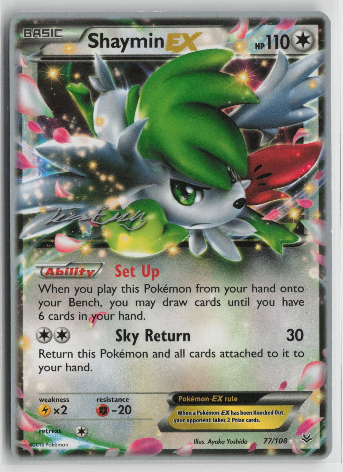 Shaymin EX Ultra Rare Holo ROS 77/108 LP