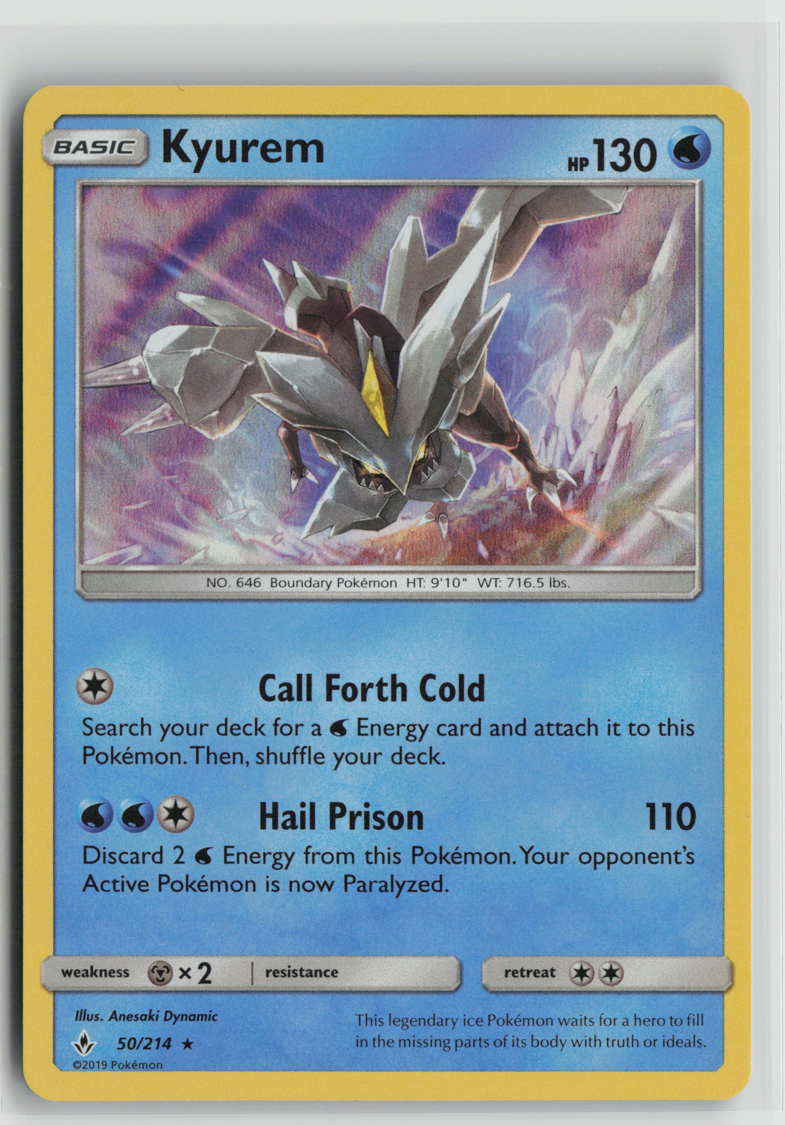 Kyurem Holo Rare Holo SM10 50/214 NM