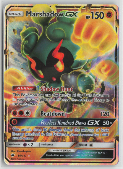 Marshadow GX Ultra Rare Holo SM03 80/147 NM