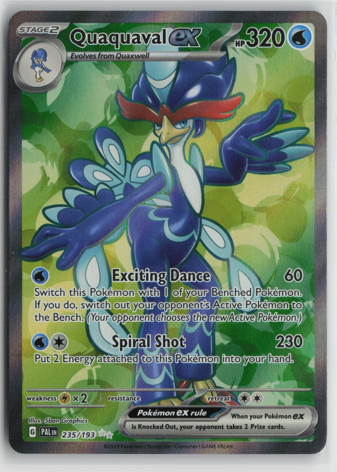 Quaquaval ex Ultra Rare Holo PAL 235/193 NM