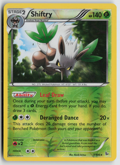 Shiftry Reverse Holo Rare XY - Flashfire 7/106 NM