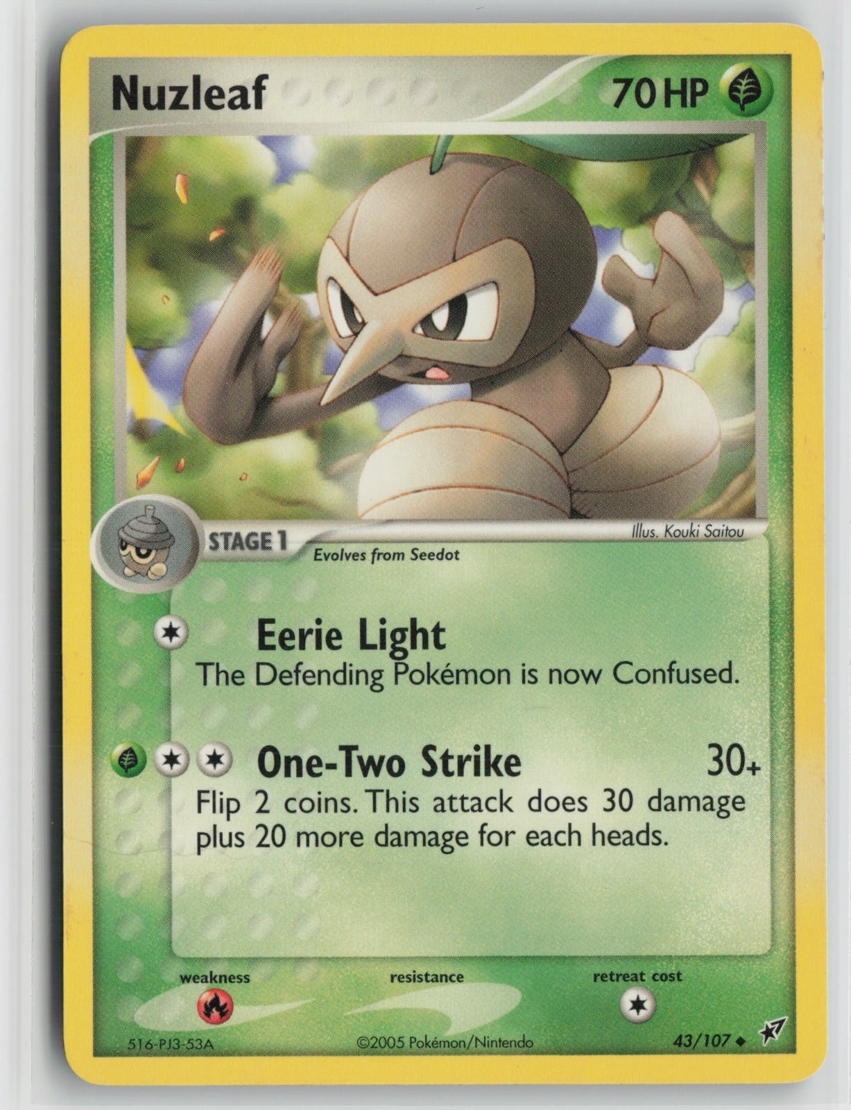 Nuzleaf Uncommon DX 43/107 DMG