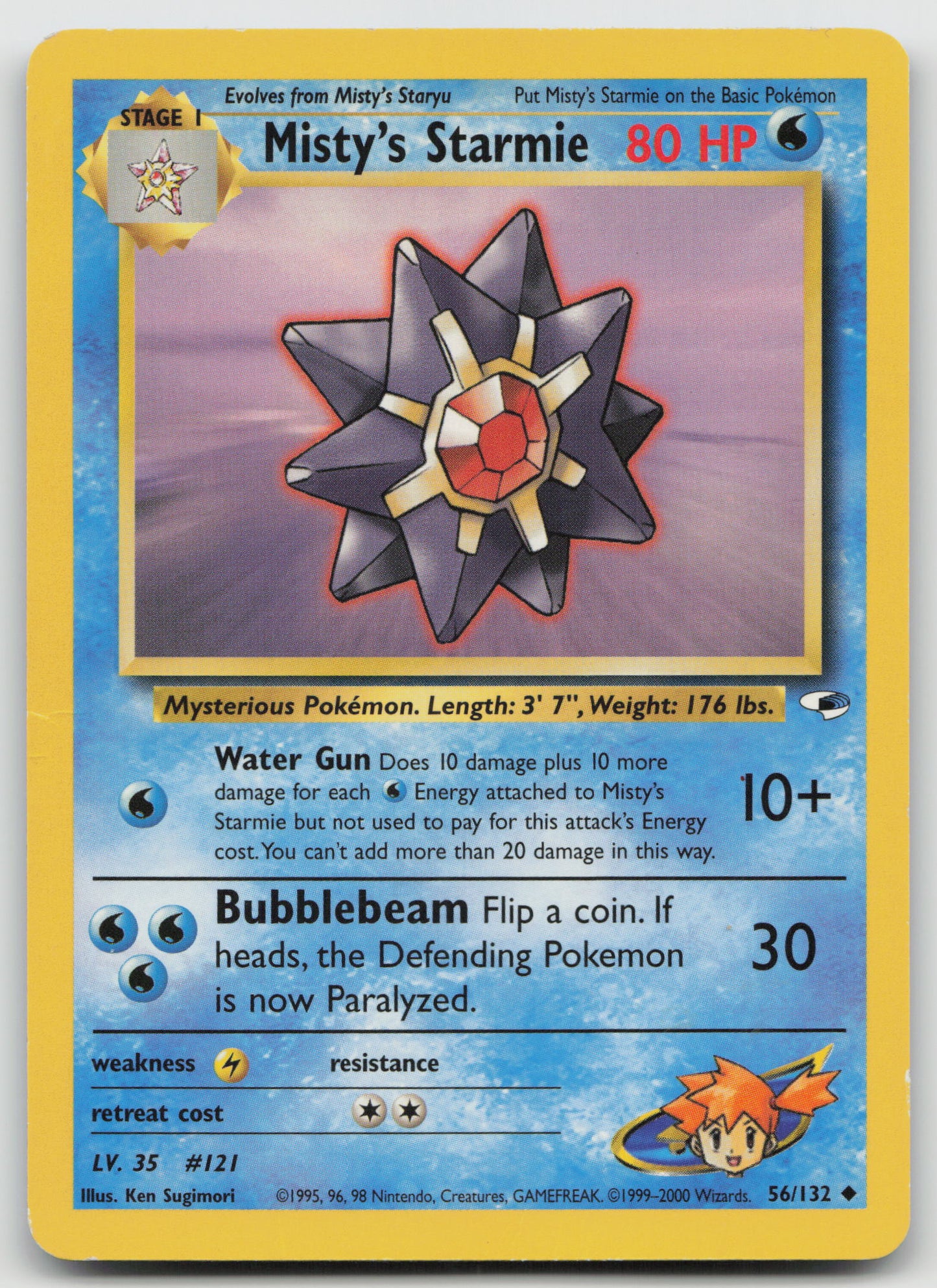 Misty's Starmie Uncommon Unlimited G1 056/132 LP