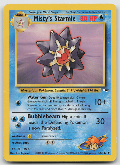 Misty's Starmie Uncommon Unlimited G1 056/132 LP