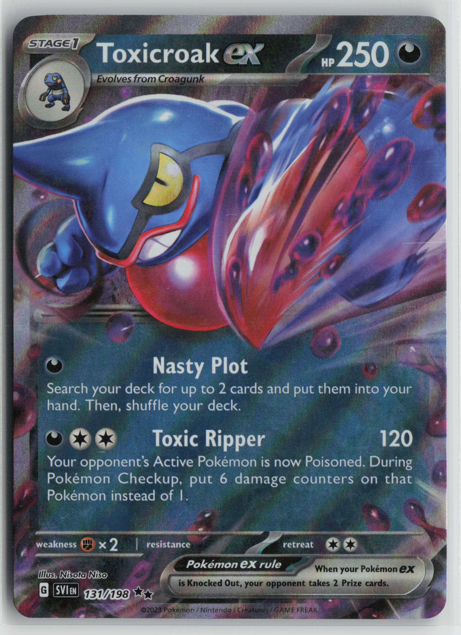 Toxicroak ex - Double Rare SV01: Scarlet & Violet Base Set 131/198 NM-B
