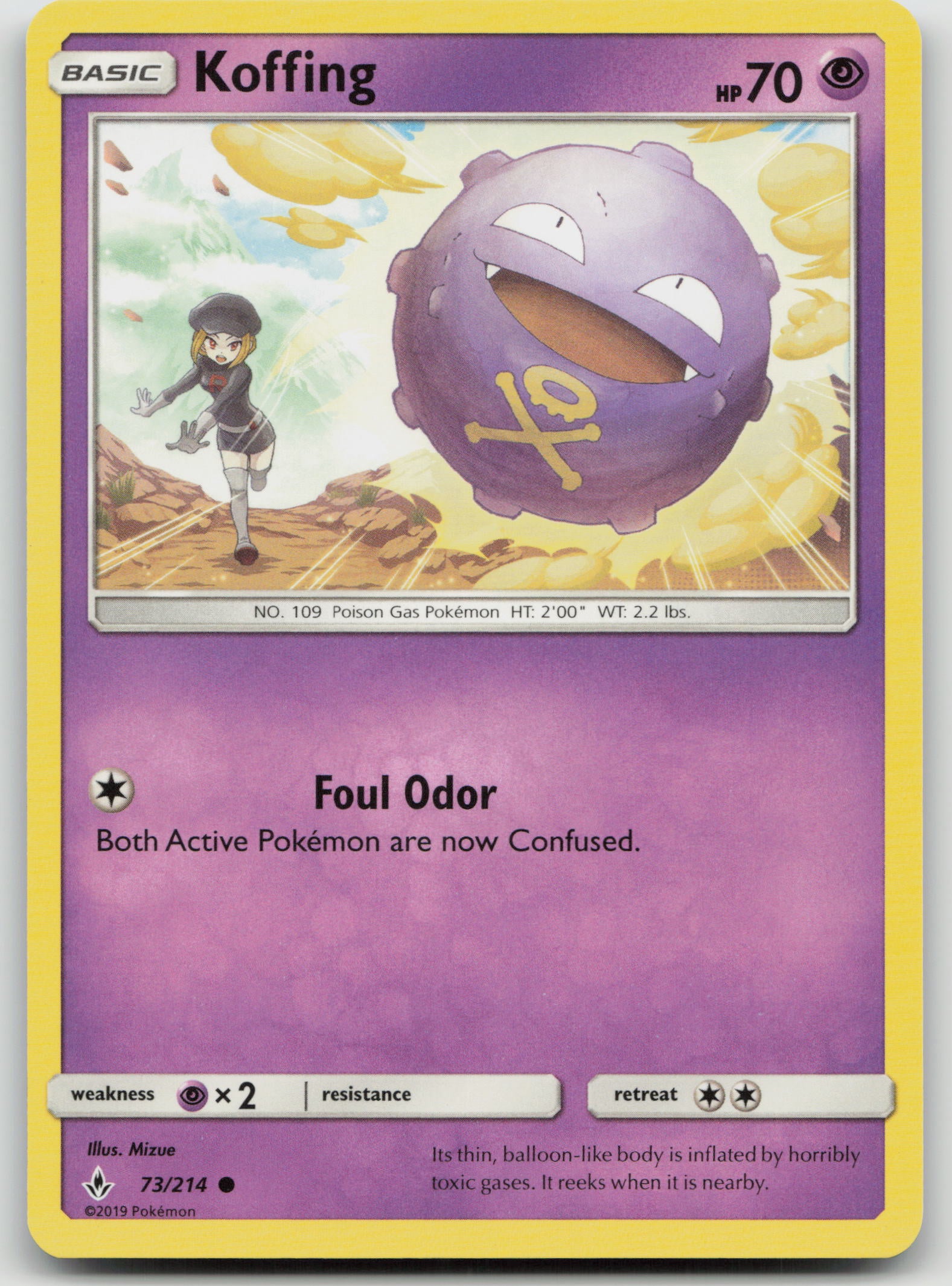 Koffing Common Normal SM10 73/214 NM