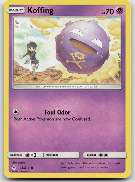 Koffing Common Normal SM10 73/214 NM