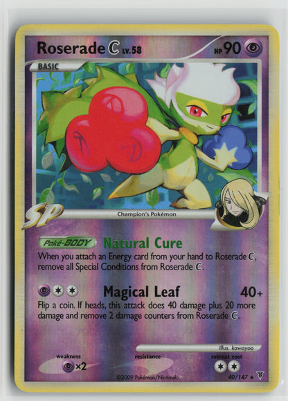 Roserade C Rare Reverse Holo SV 40 MP