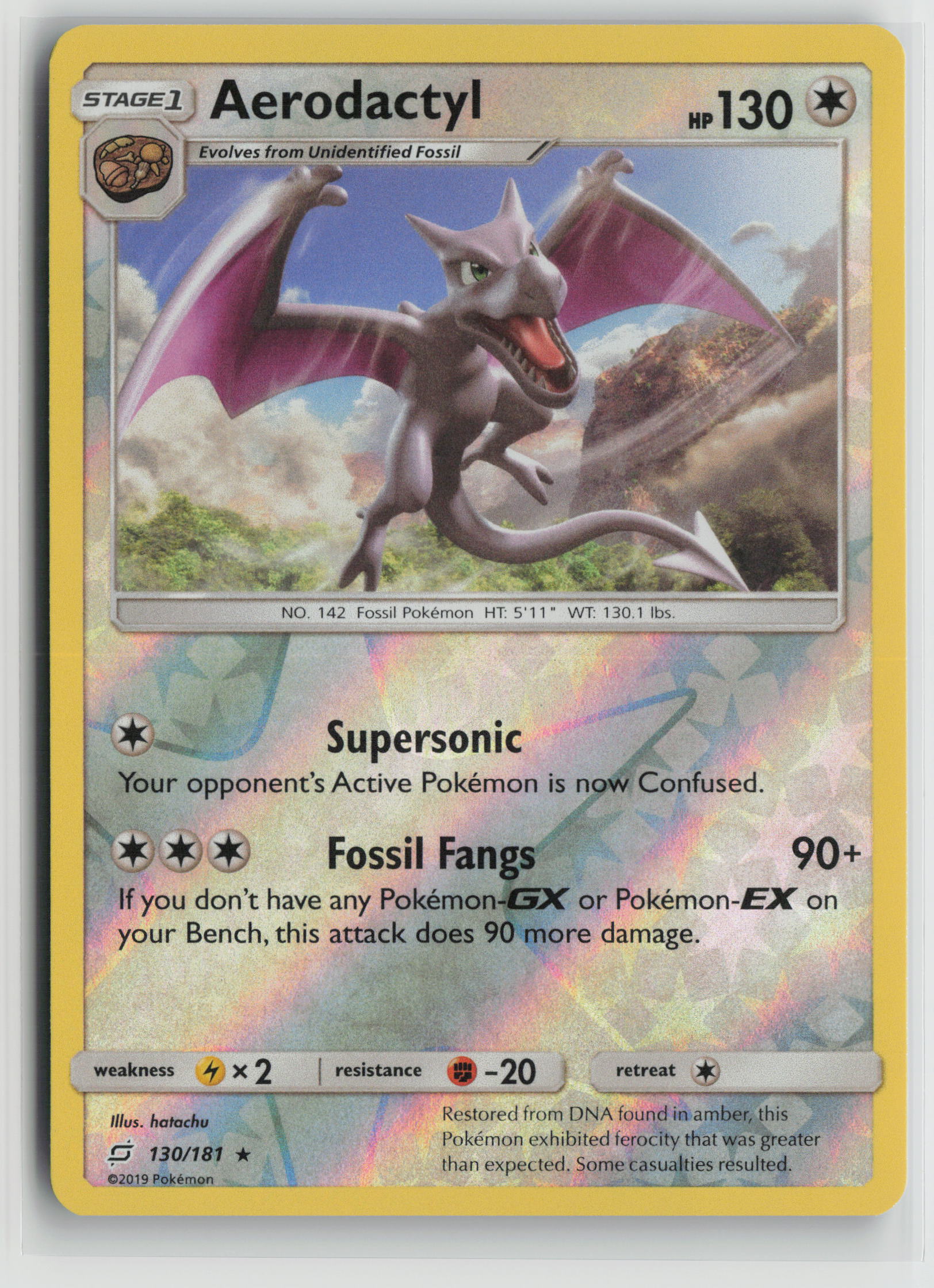 Aerodactyl Rare Reverse SM - Team Up 130/181 NM
