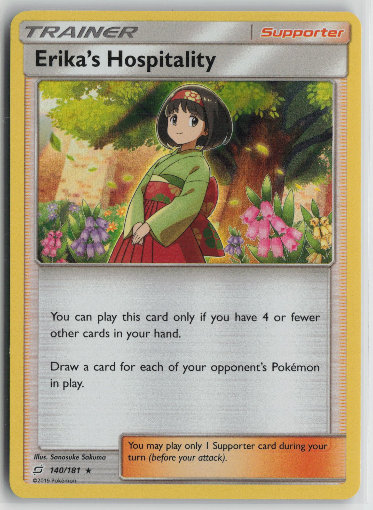 Erika's Hospitality Holo Rare SM - Team Up 140/181 NM