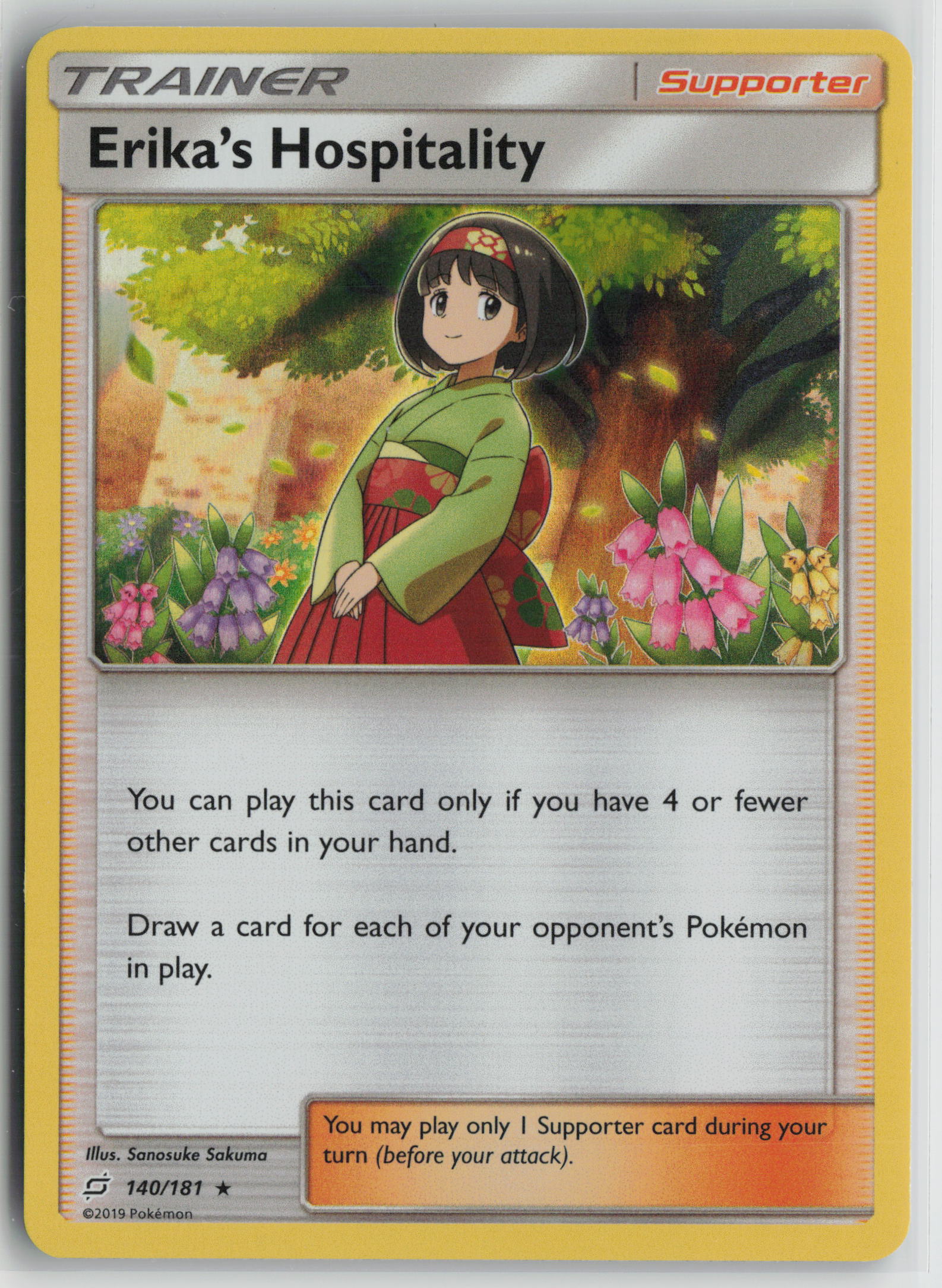 Erika's Hospitality Holo Rare SM - Team Up 140/181 NM
