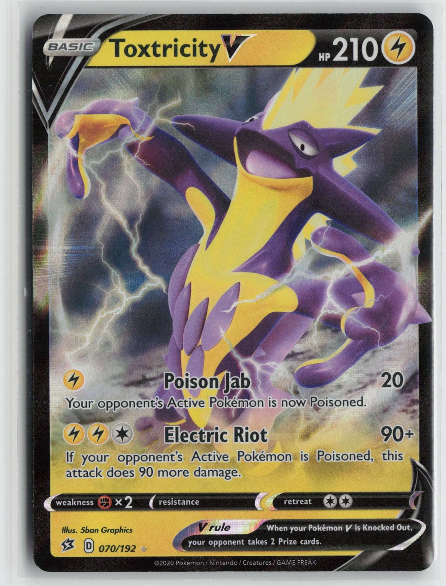 Toxtricity V Ultra Rare SWSH02: Rebel Clash 070/192 NM