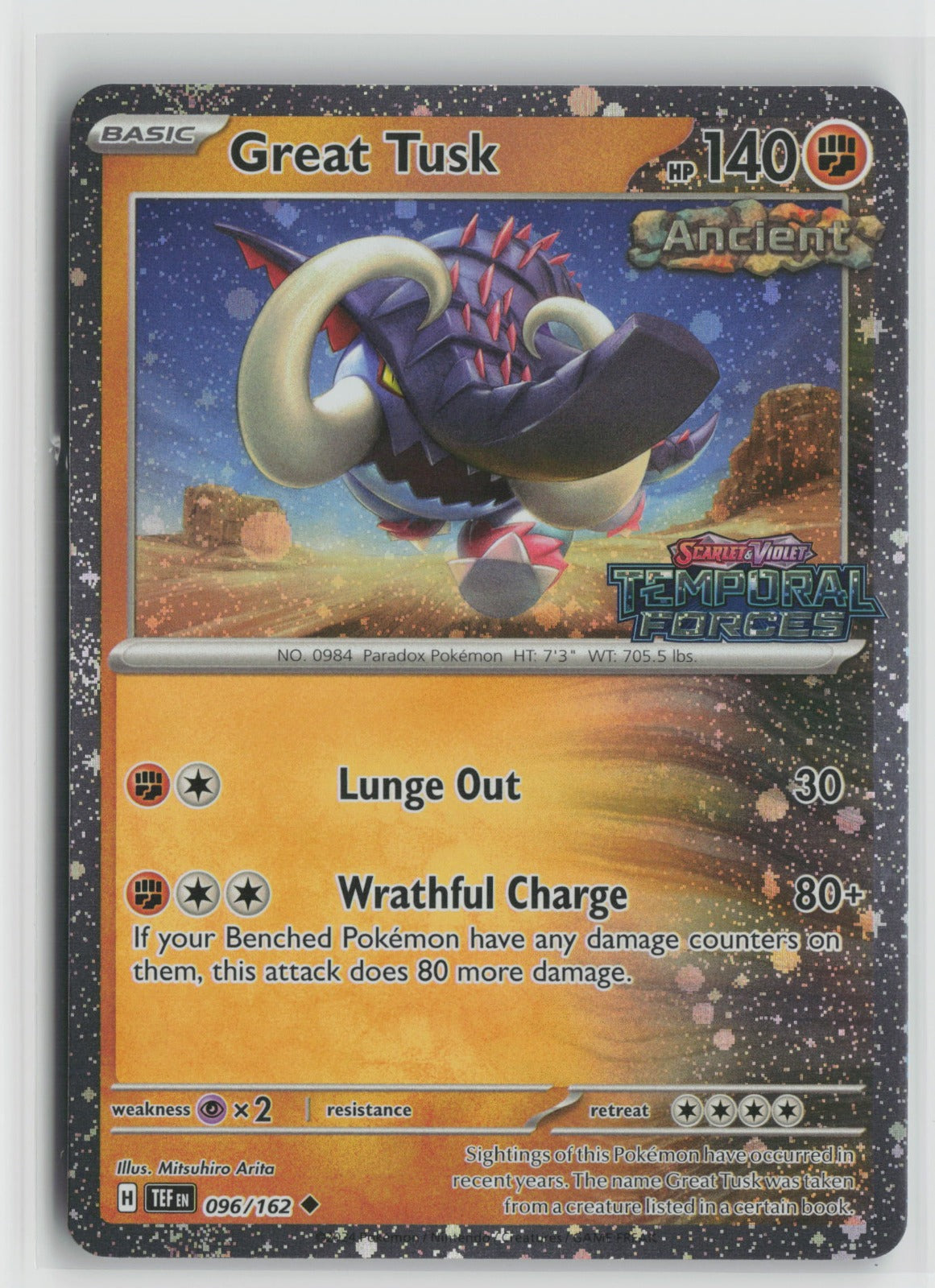 Great Tusk - (Temporal Forces Stamped) Uncommon Holo MCAP 096/162 NM