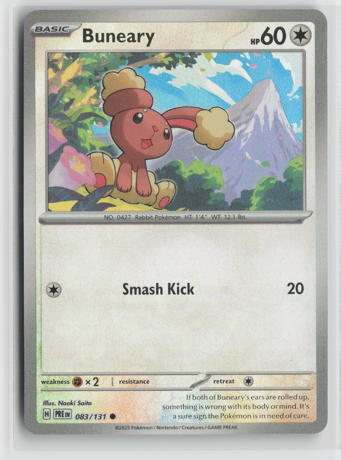 Buneary (Poke Ball Pattern) Common Holo PRE 083/131 NM