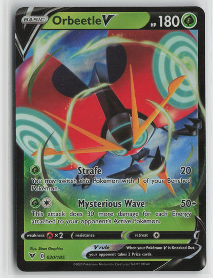 Orbeetle V Ultra Rare Holo SWSH04 020/185 NM