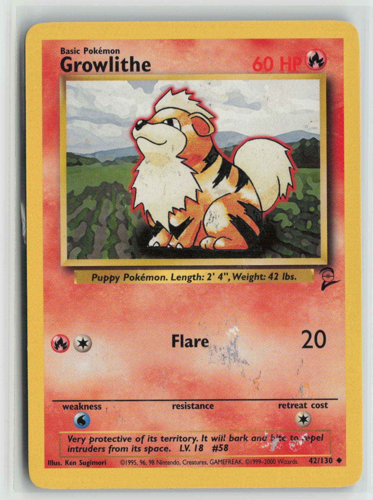 Growlithe Uncommon BS2 042/130 DMG