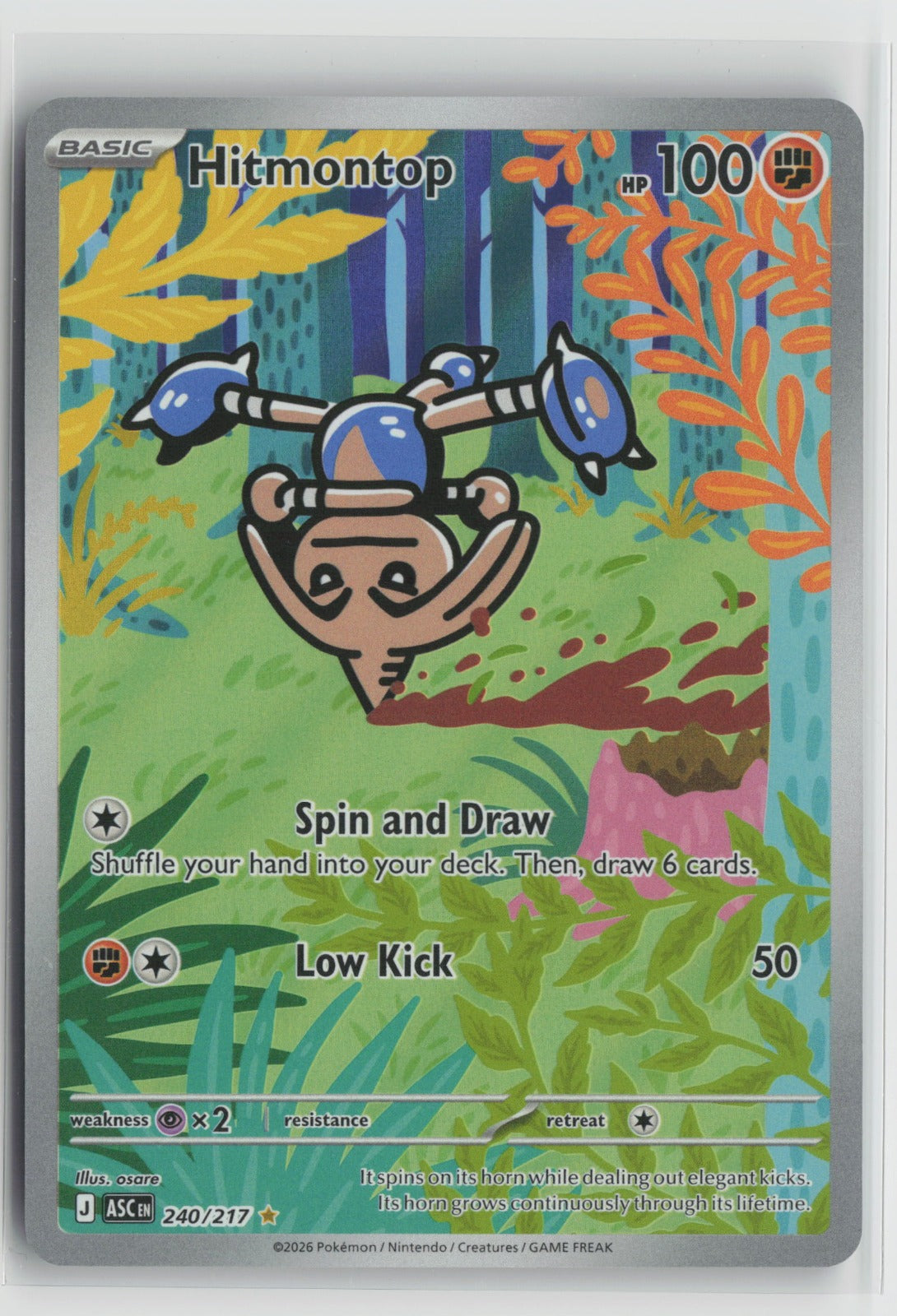 Hitmontop - Illustration Rare Holo ASC 240/217 NM